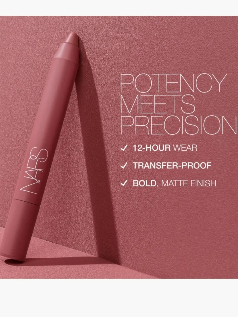🌺NARS Kiss Me Deadly Powermatte High Intensity Lip Pencil Lipstick Matte
